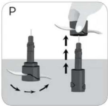 Diagram showing two mechanical components with directional arrows indicating motion or force (no text or symbols)
