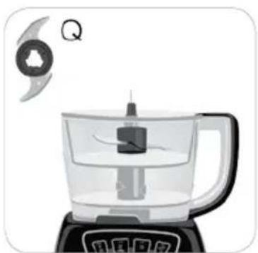 Illustration of a blender with a handle and control panel, no text or symbols present