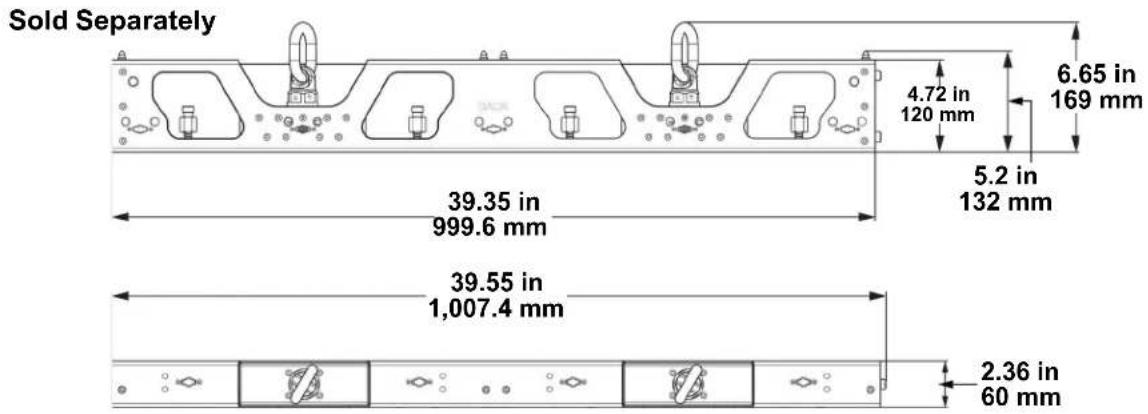 | Section | Total Length (mm) | |---------|-------------------| | Top Left | 39.35 | | Top Right | 39.55 | | Bottom Left | 999.6 | | Bottom Right | 1,007.4 | | Bottom Right | 60 | | Top Right | 4.72 | | Top Left | 120 | | Top Right | 169 | | Bottom Right | 6.65 | | Bottom Left | 2.36 |