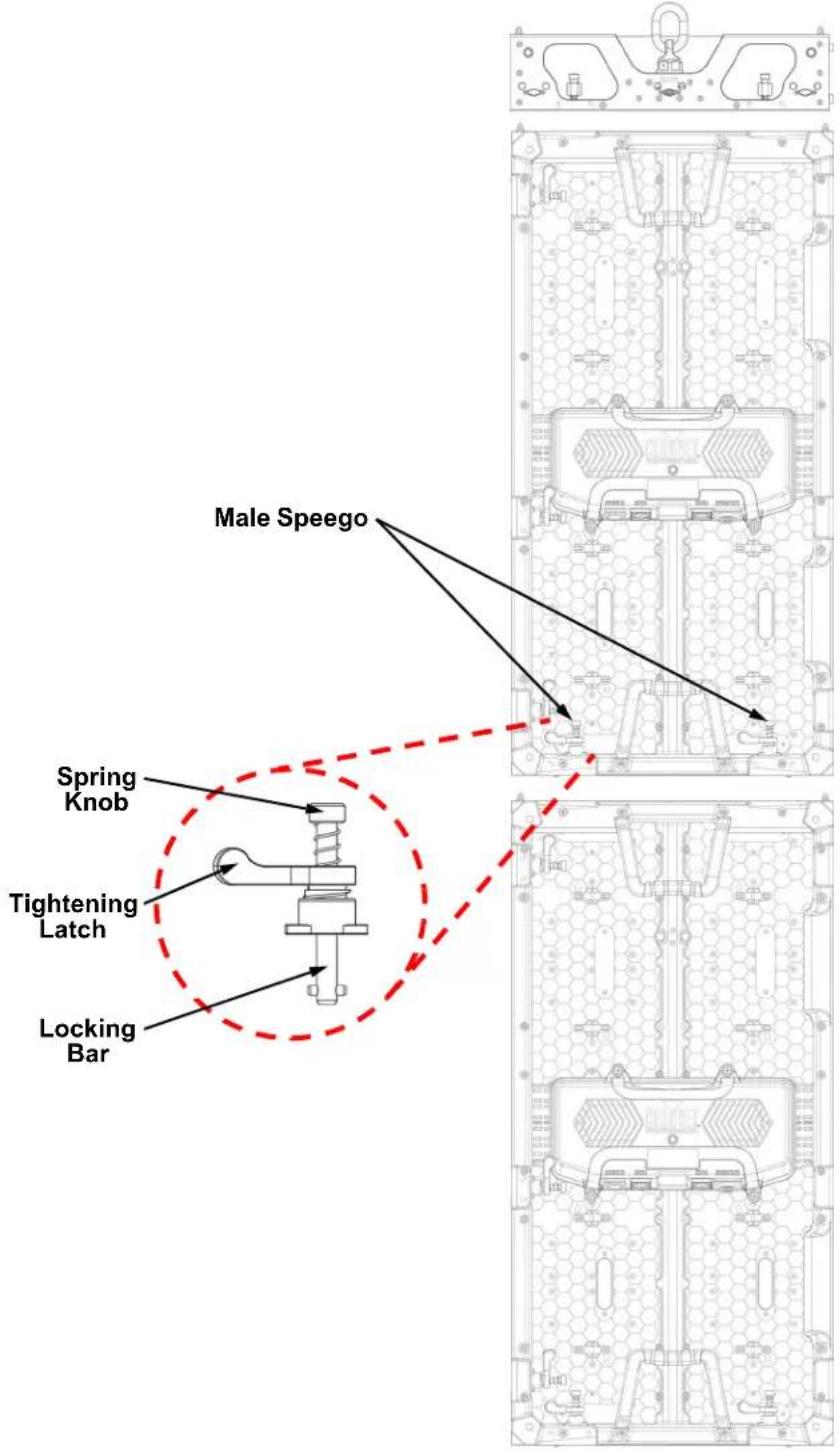 Male Speego Spring Knob Tightening Latch Locking Bar