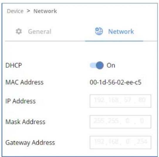 Kramer EXT3-UE-R - To configure network settings: - 1