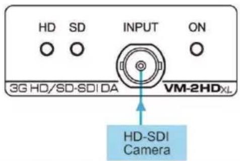 HD SD INPUT ON 3G HD/SD-SDI DA VM-2HDXL HD-SDI Camera