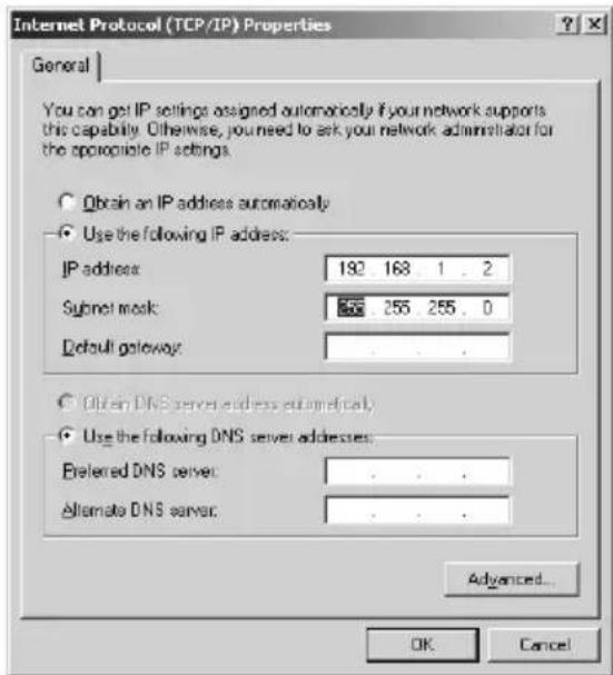 Kramer VS-48HDxl - Connecting the ETHERNET Port directly to a PC (Crossover Cable) - 2