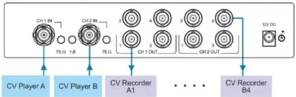 Kramer VM-80VN - Step 3: Connect the inputs and outputs - 1