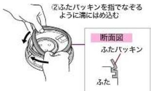 Tiger PCK-T060 - ふたパッキンの交換のしかた - 3