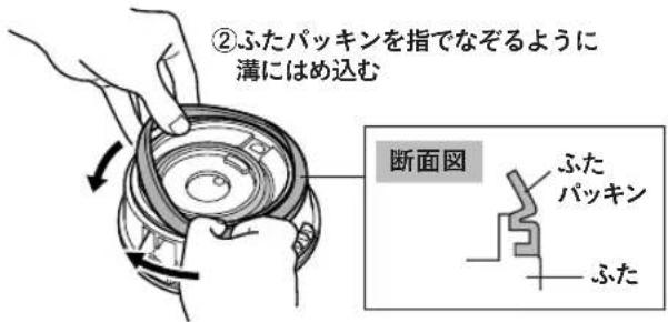 Tiger PCV-A060 - ふたパッキンのつけかた - 2