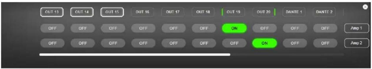 Kramer AFM-20DSP-LE - To set amplifier outputs: - 2