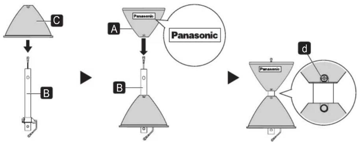 PANASONIC F-60FV2 - Insert the canopy - 2