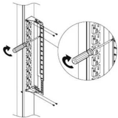 CyberPower PDU13103 - Step 2. Cord Retention Tray Installation (optional) - 1