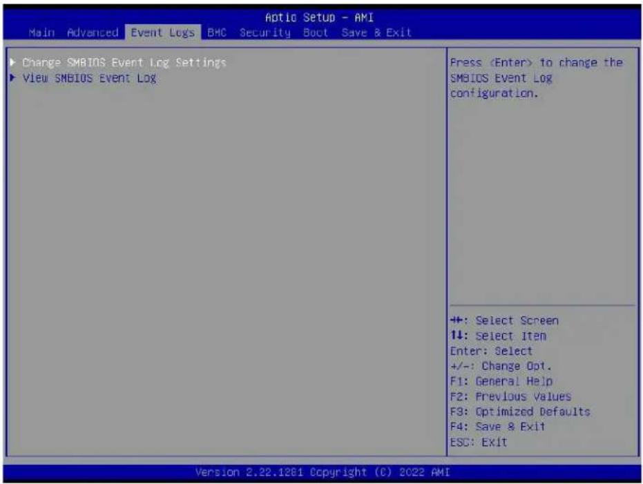 Supermicro X12SDV-8C-SPT8F - Event Logs - 1