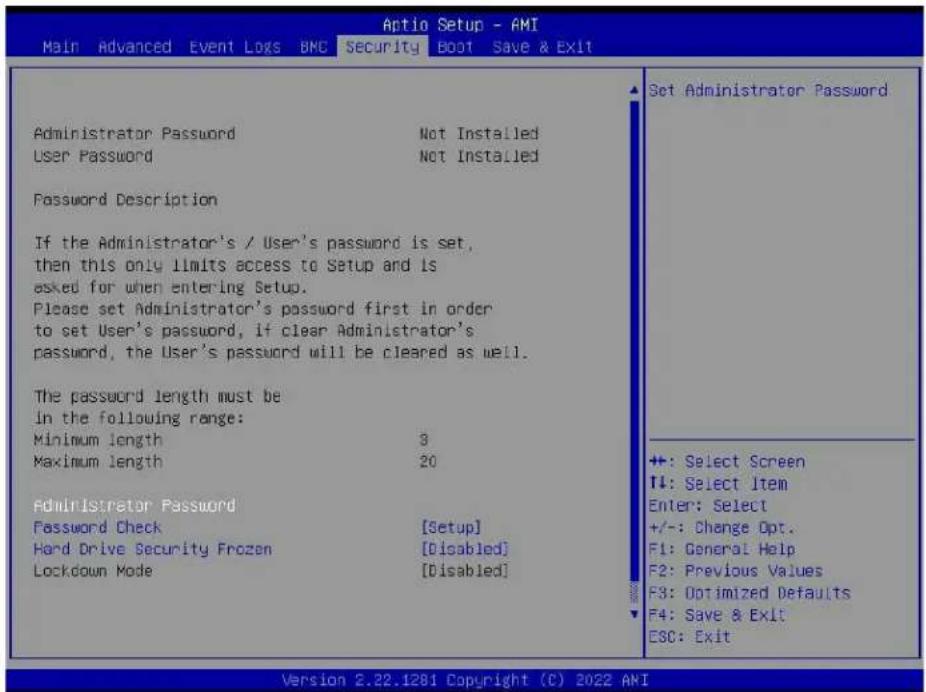 Supermicro X12SDV-8C-SPT8F - Security - 1