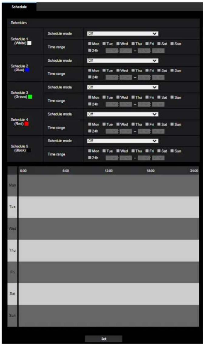 i-PRO WV-S2236LG-B - How to delete the set schedule - 1