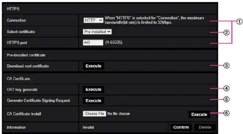 i-PRO WV-S2236LG-B - How to configure HTTPS settings - 2