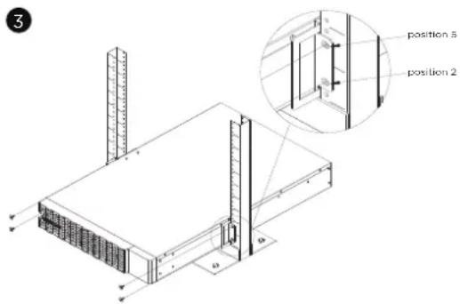 CyberPower BP192VL2U01 - Step 3: Secure the EBM to the rack - 3