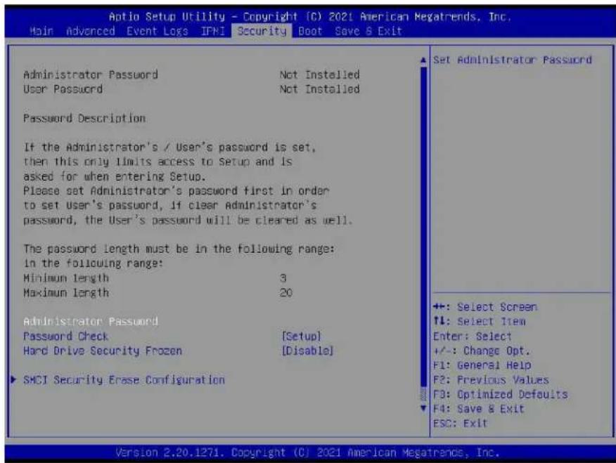 Supermicro X11SDC-8C - Security - 1