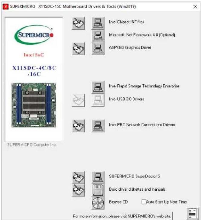 Supermicro X11SDC-8C - B.1 Installing Software Programs - 2