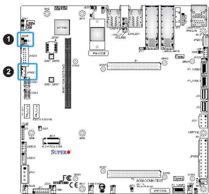 Supermicro X11SDC-8C - 4-pin BMC External I²C Header - 1