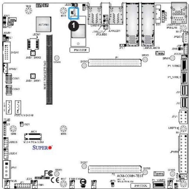 Supermicro X11SDC-8C - Overheat/ Power Fail/ FAN Fail LED - 1