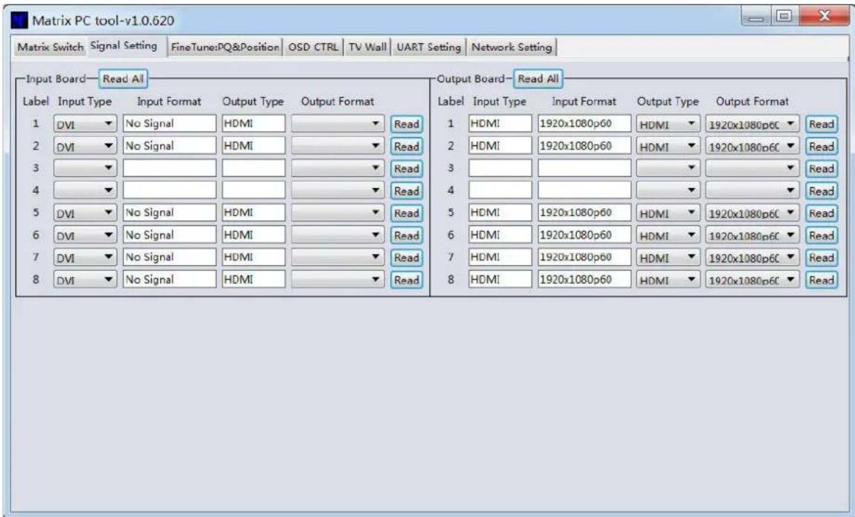 DVDO MATRIX-8080-C - Signal Setting - 1