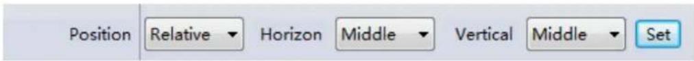 Position Relative Horizon Middle Vertical Middle Set