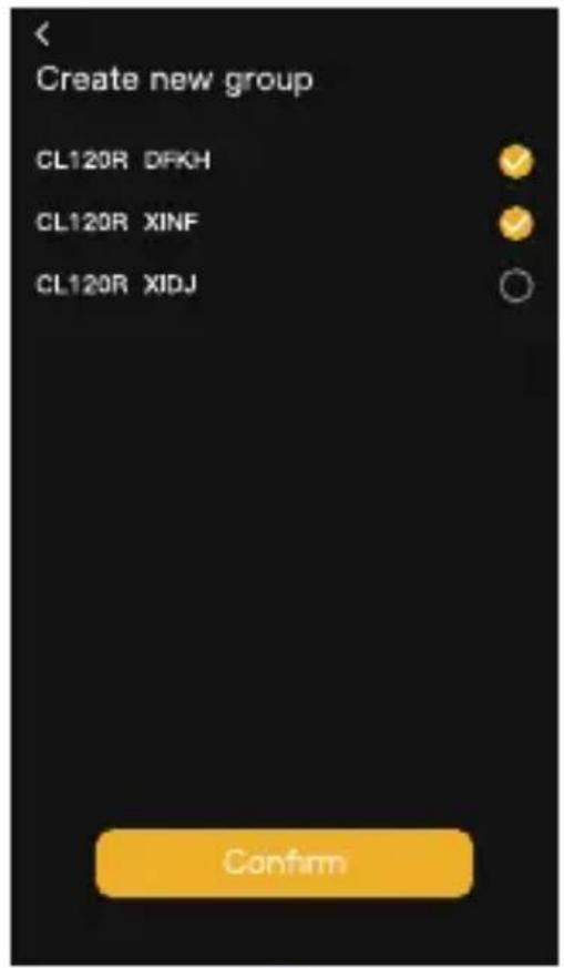 Create new group CL120R DFKH CL120R XINF CL120R XIDJ Confirm