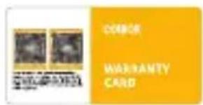 CORVE WARRANTY CARD