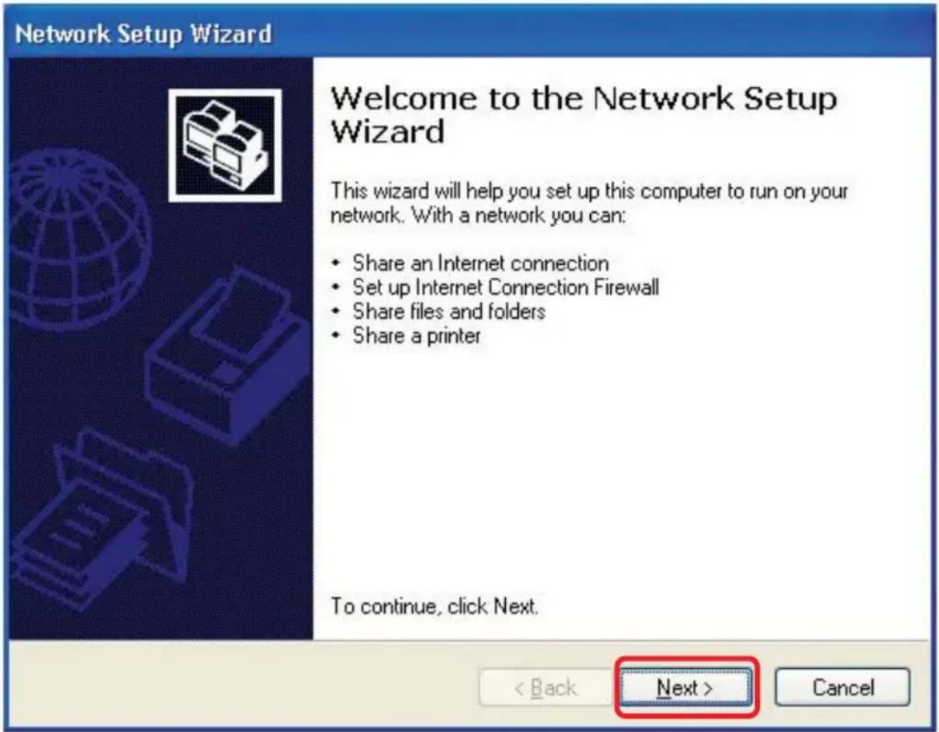 D-LINK DWL-AB520 - Using the Network Setup Wizard in Windows XP - 1