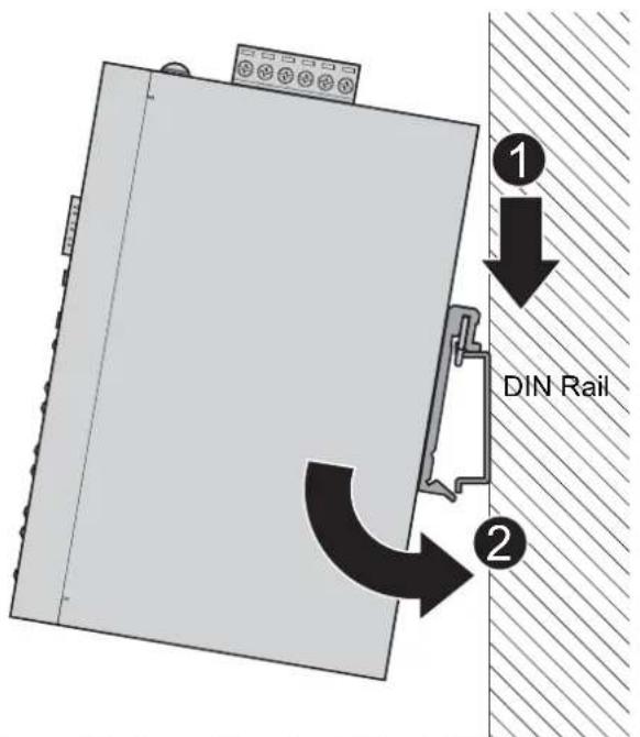 Advantech EKI-2741LXI-BE - Installing the DIN-Rail Mounting Kit - 1