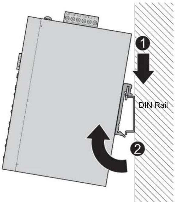 Advantech EKI-2741LXI-BE - Removing the DIN-Rail Mounting Kit - 1
