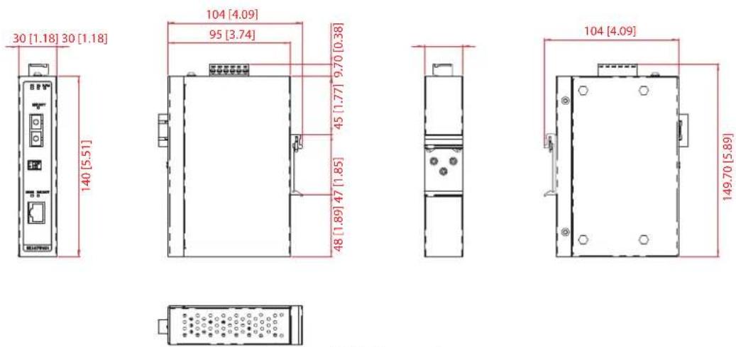 Advantech EKI-2741LXI-BE - Dimensions - 3