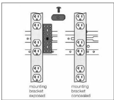 mounting bracket exposed mounting bracket concealed