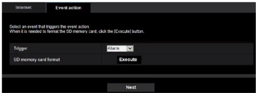 i-PRO WV-X4173 - Configure the schedule/alarm (event function type setup menu) - 1
