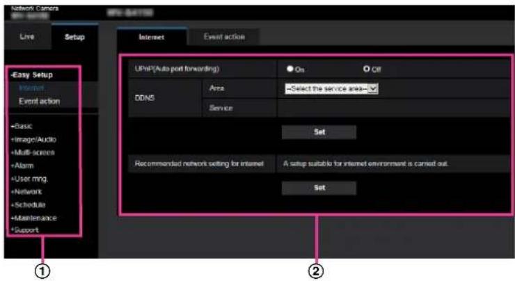 i-PRO WV-X4173 - How to operate the setup menu - 1