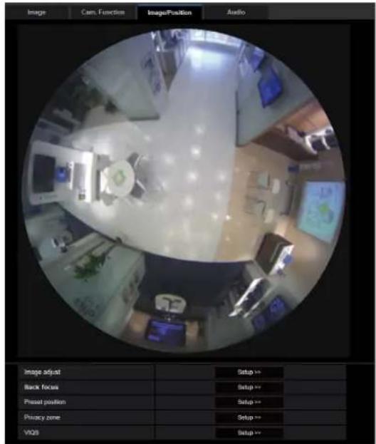 i-PRO WV-X4173 - Configure the settings relating to image adjust, back focus X4573 X4172 X4173, preset position, privacy zone and VIQS [Image/Position] - 2