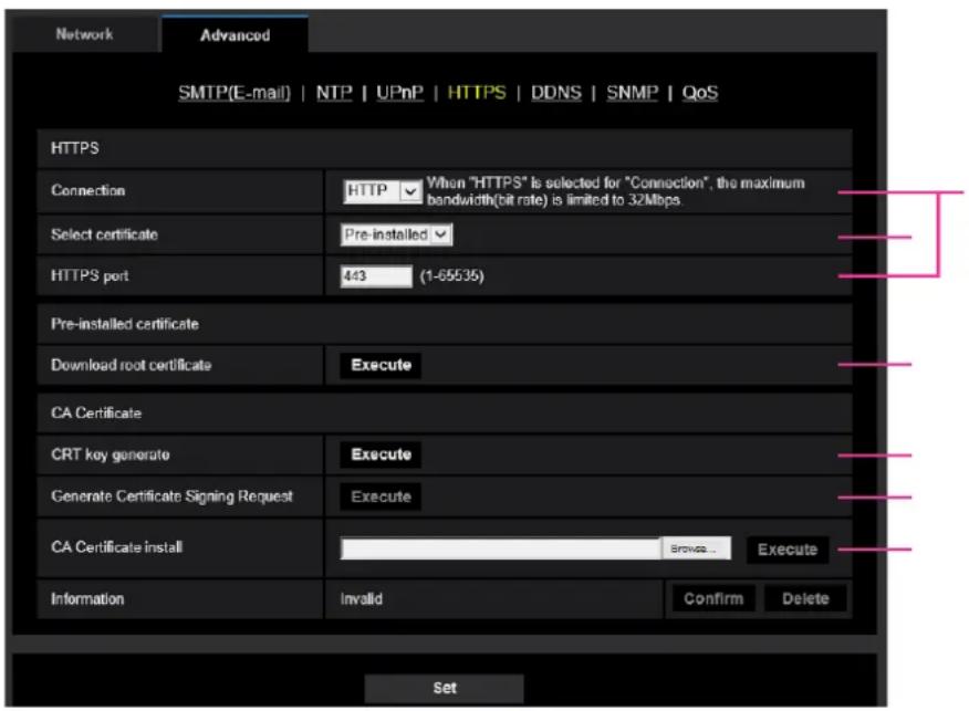 i-PRO WV-X4173 - How to configure HTTPS settings - 2