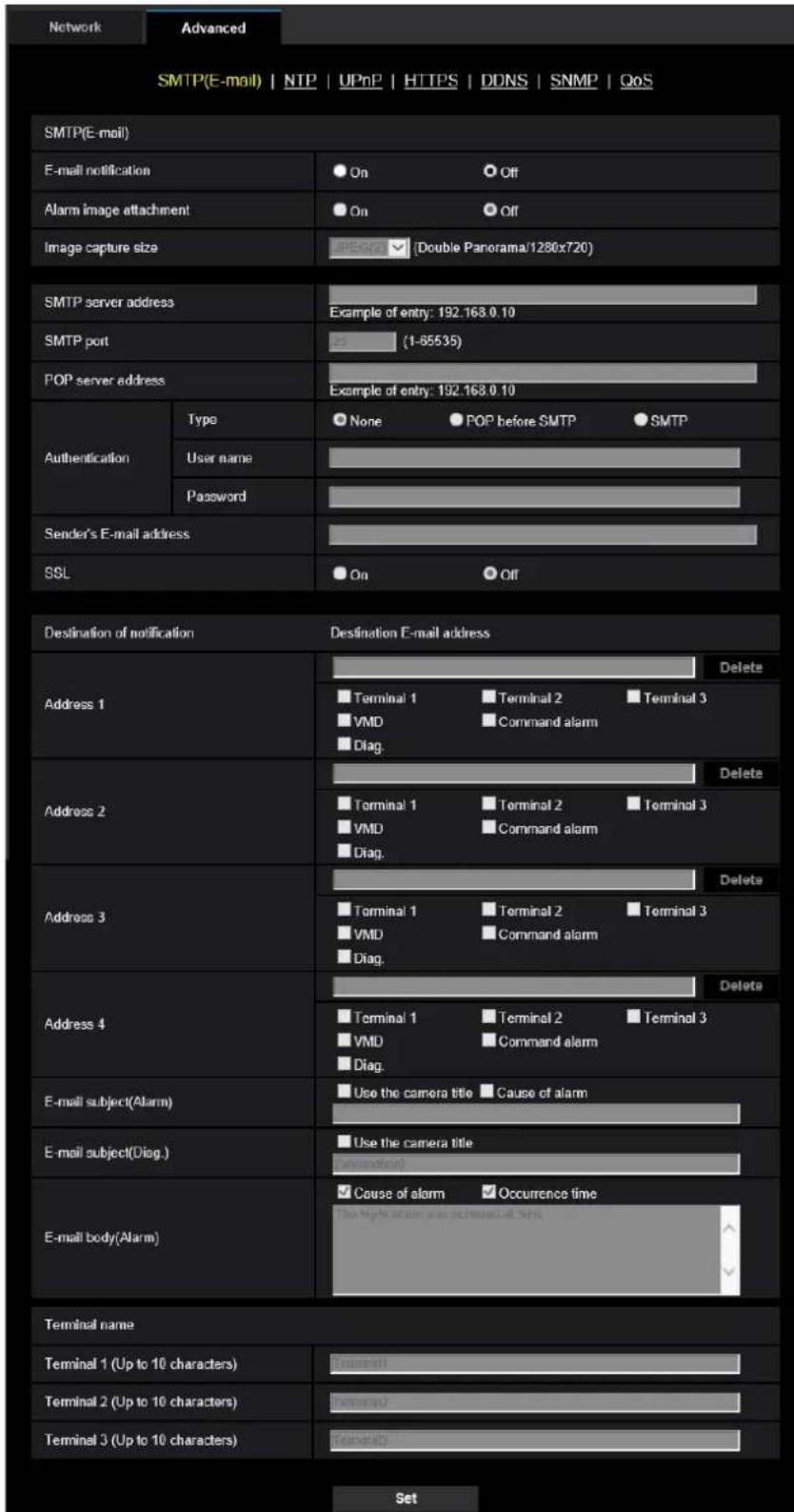 i-PRO WV-X4173 - Configure the settings related to sending E-mails - 1