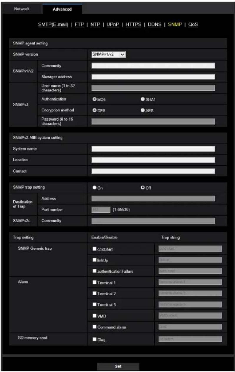 i-PRO WV-X4173 - Configure the settings relating to SNMP - 1