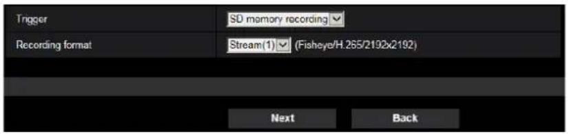 i-PRO WV-X4173 - Schedule: Configure the recording format (schedule function type setup menu) - 1