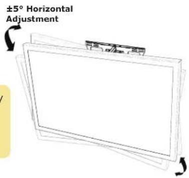 SunBriteTV SB-WM-F-XL-BL - Horizontal Adjustment - 1