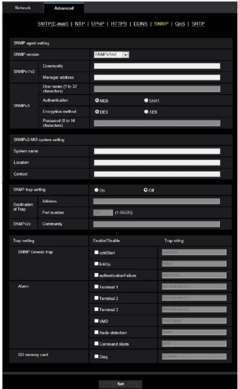 i-PRO WV-S4576LM - Configure the settings relating to SNMP - 1