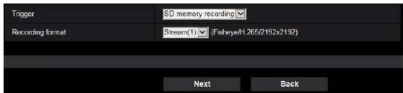 i-PRO WV-S4576LM - Schedule: Configure the recording format (schedule function type setup menu) - 1