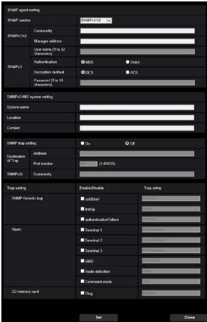 i-PRO WV-S4576LM - Configure settings relating to SNMP transmissions of alarm images - 1