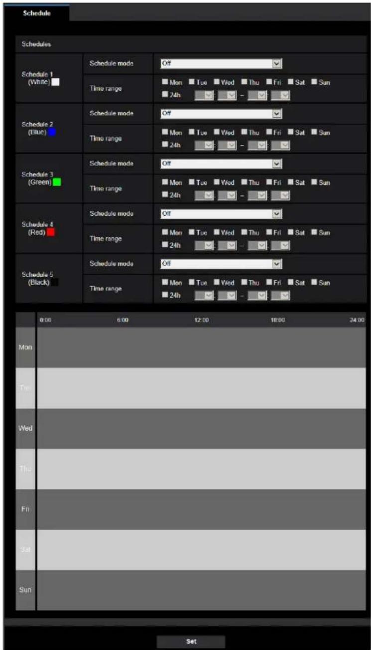 i-PRO WV-S4576LM - How to delete the set schedule - 2