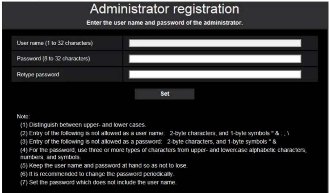 i-PRO WV-S4576LM - For administrator registration - 1