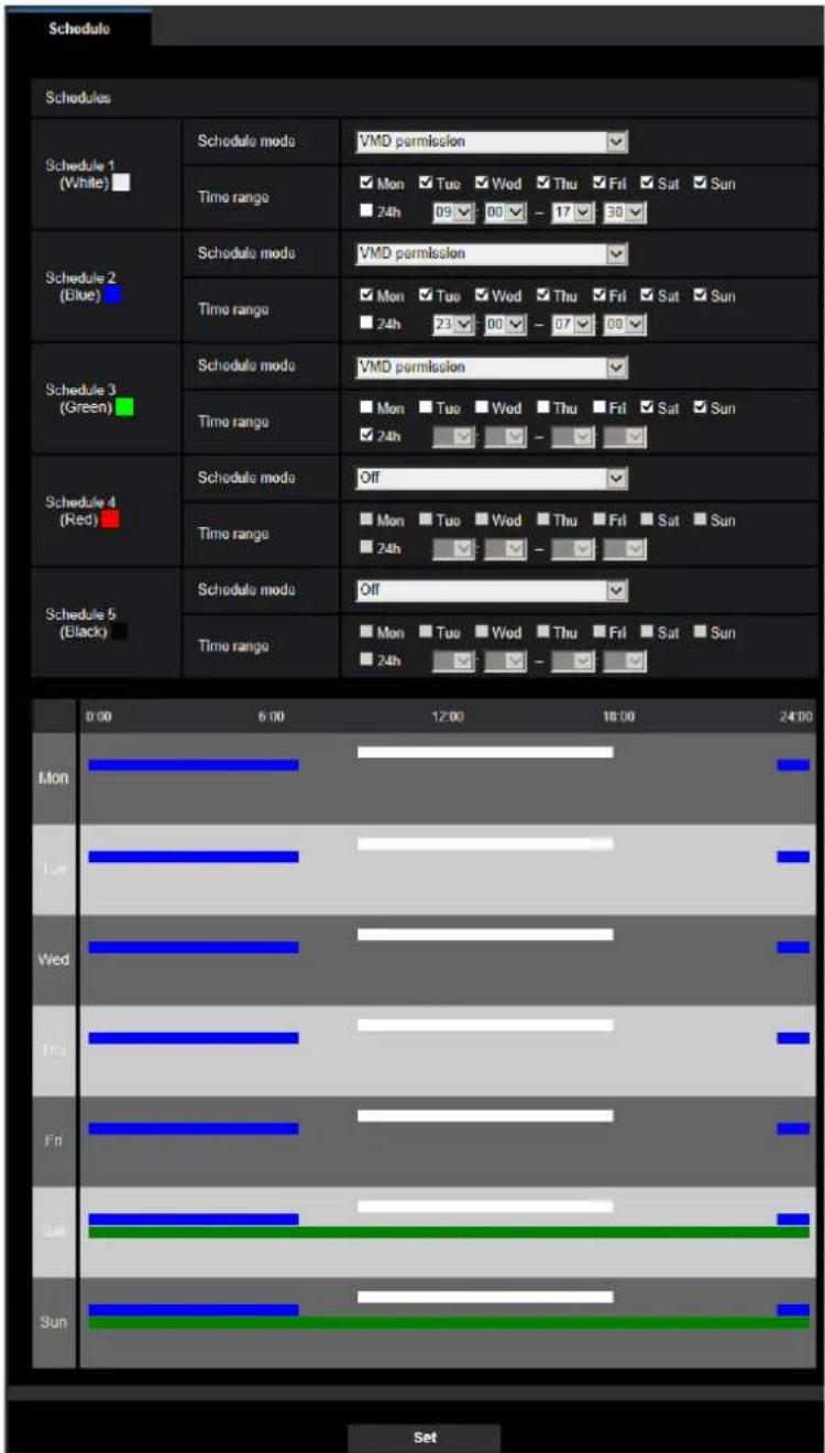 i-PRO WV-S4576LM - How to set the schedules - 2