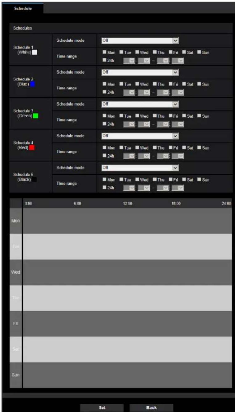 i-PRO WV-S4576LM - How to set the schedules - 1