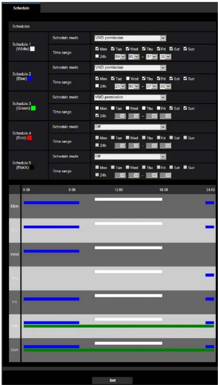 i-PRO WV-S4576LM - How to delete the set schedule - 1
