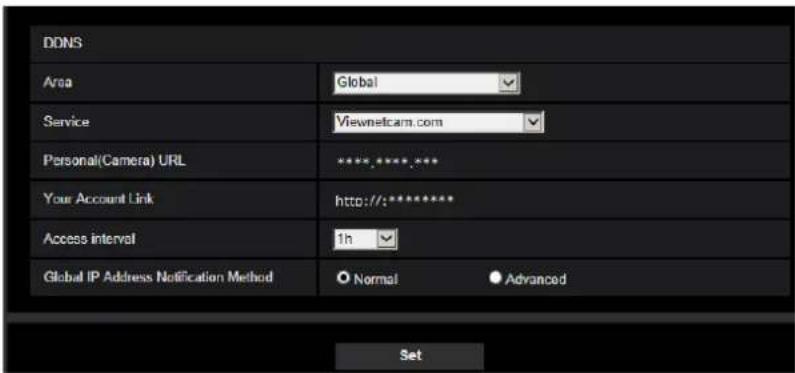 i-PRO WV-S4576LM - Procedure to register information for the "Viewnetcam.com" service - 2