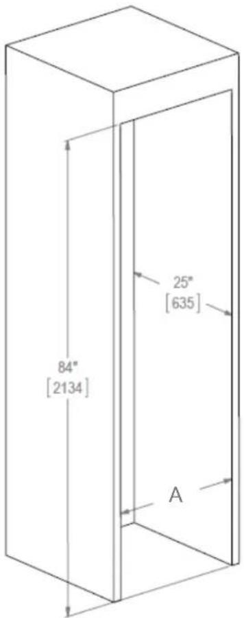 84" [2134] 25" [635] A