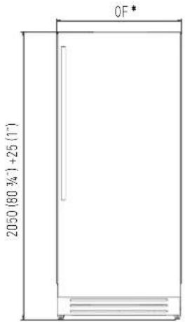 2050 (80 3/4) + 25 (1") OF*